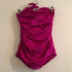 ModCloth one piece magenta bathing suit